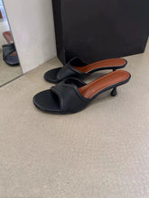 LBSFY  -  Open Toe Women Slippers Slides Mules Shoes Thin High Heels Black Gold Casual Mules Shoes Stiletto Party Pumps Fashion Office 39